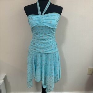 Vintage blue taboo sparkly y2k dress